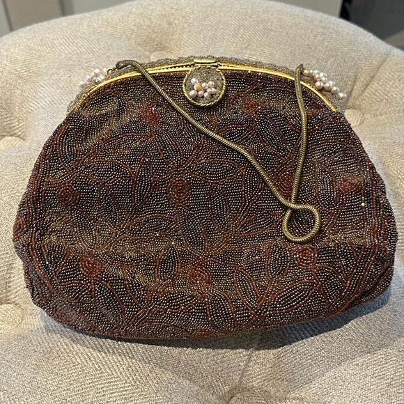 Vintage Fully Beaded Clutch Purse 1950s - Picture 1 of 4
